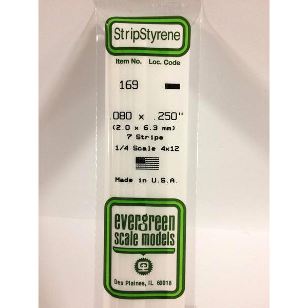 POLYSTYRENE STRIP OPAQUE WHITE .080 X .250 x 14&#39;&#39;