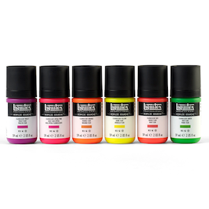 LIQUITEX ACRYLIC GOUACHE FLUORESCENT SET 6x59ml