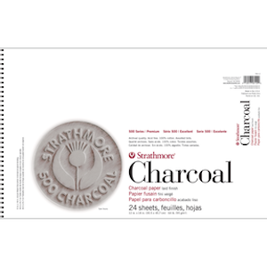 CHARCOAL PAD ASSORTED TINTS 12x18