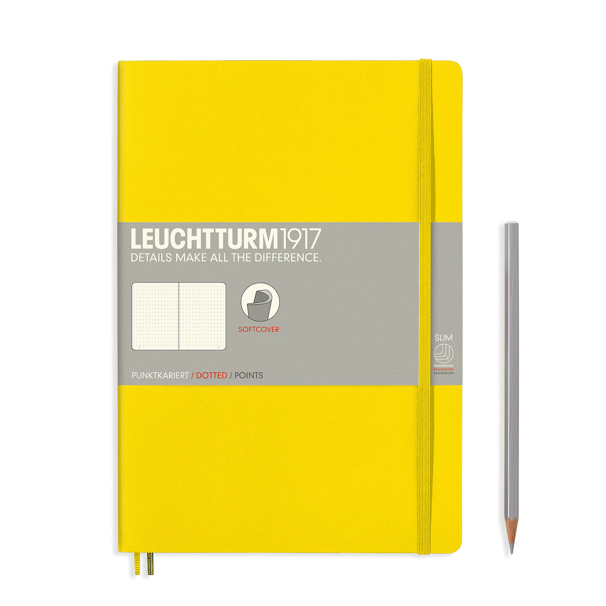 SOFTCOVER B5 NOTEBOOK DOTTED LEMON