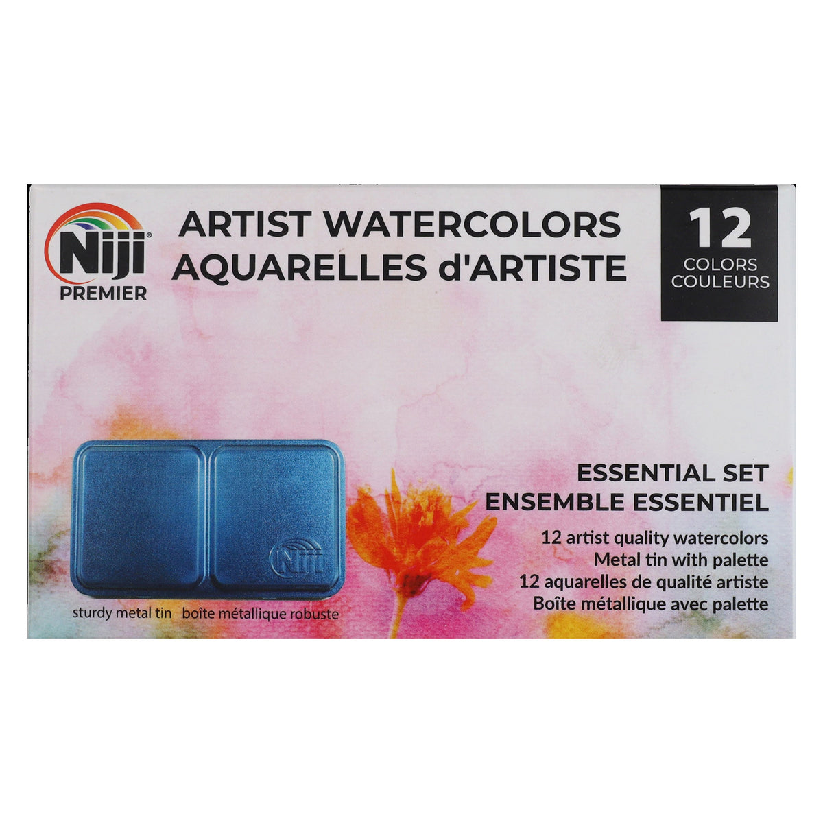 NIJI ARTIST WATERCOLOR ESSENTIAL TIN SET/12