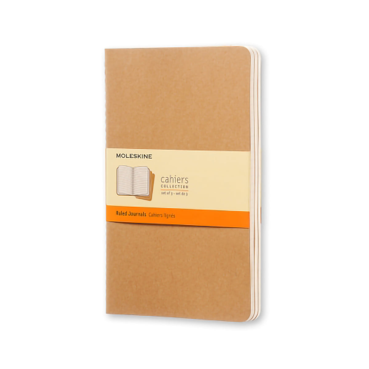 MOLESKINE CAHIER RULED LARGE KRAFT 3-PACK