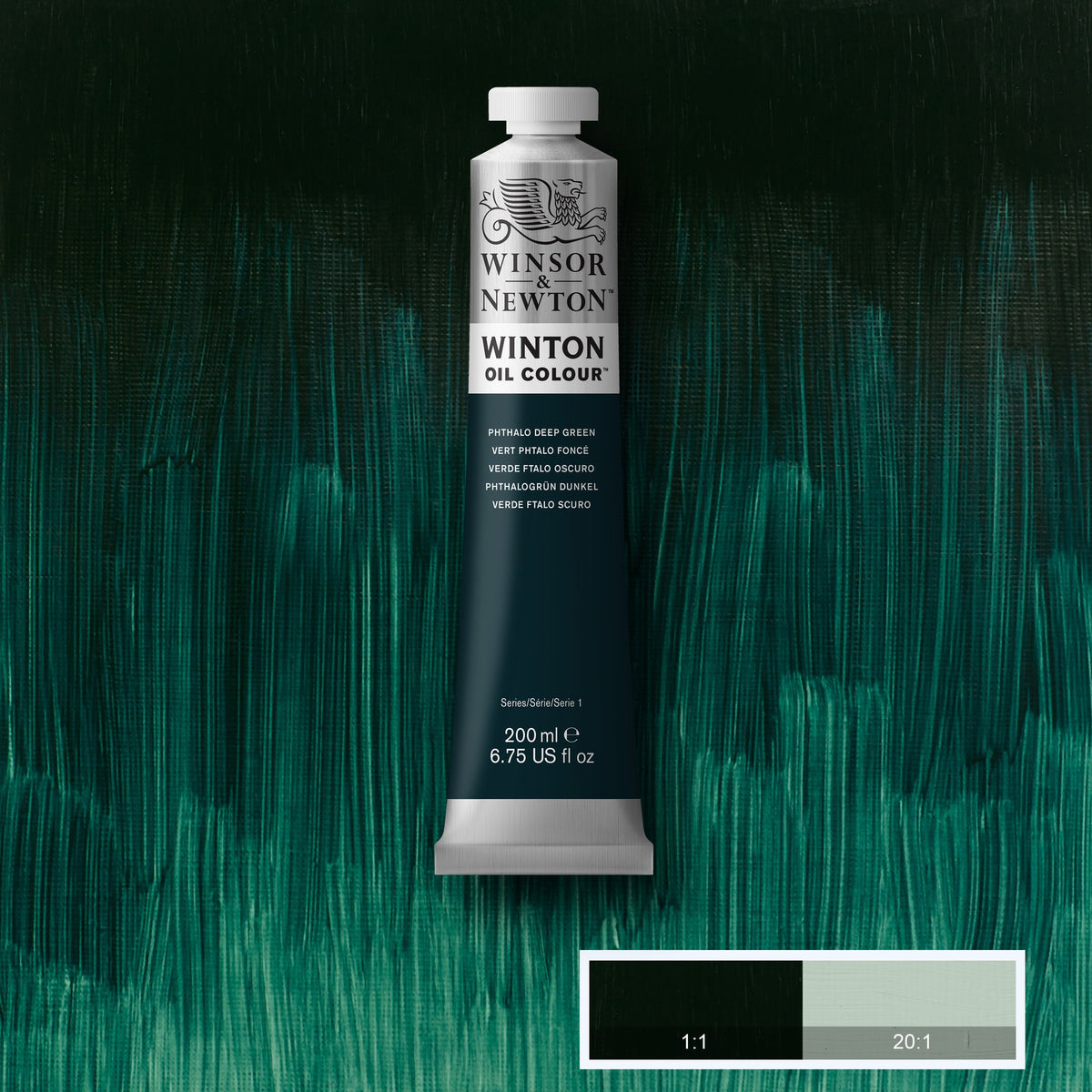 WINTON OIL COLOR 200ml PHTHALO DEEP GREEN