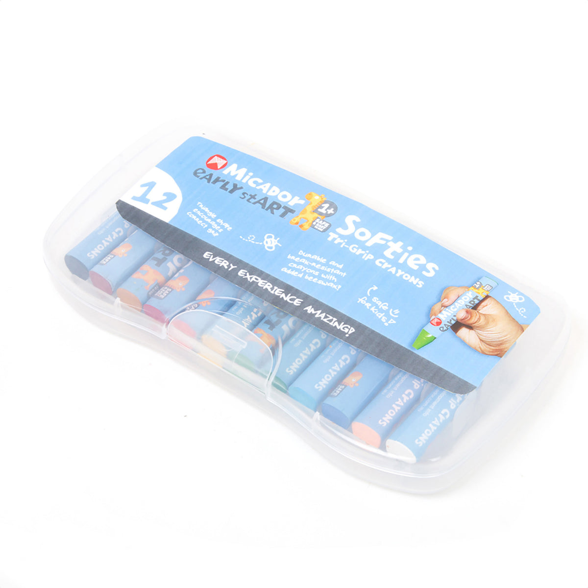 EARLY START SOFTIES TRI-GRIP CRAYONS 12PK