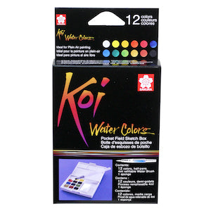 KOI WATERCOLOR FIELD SKETCHBOX SET/12