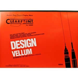 1000H DESIGN VELLUM PLAIN 50-SHEET PAD 18X24