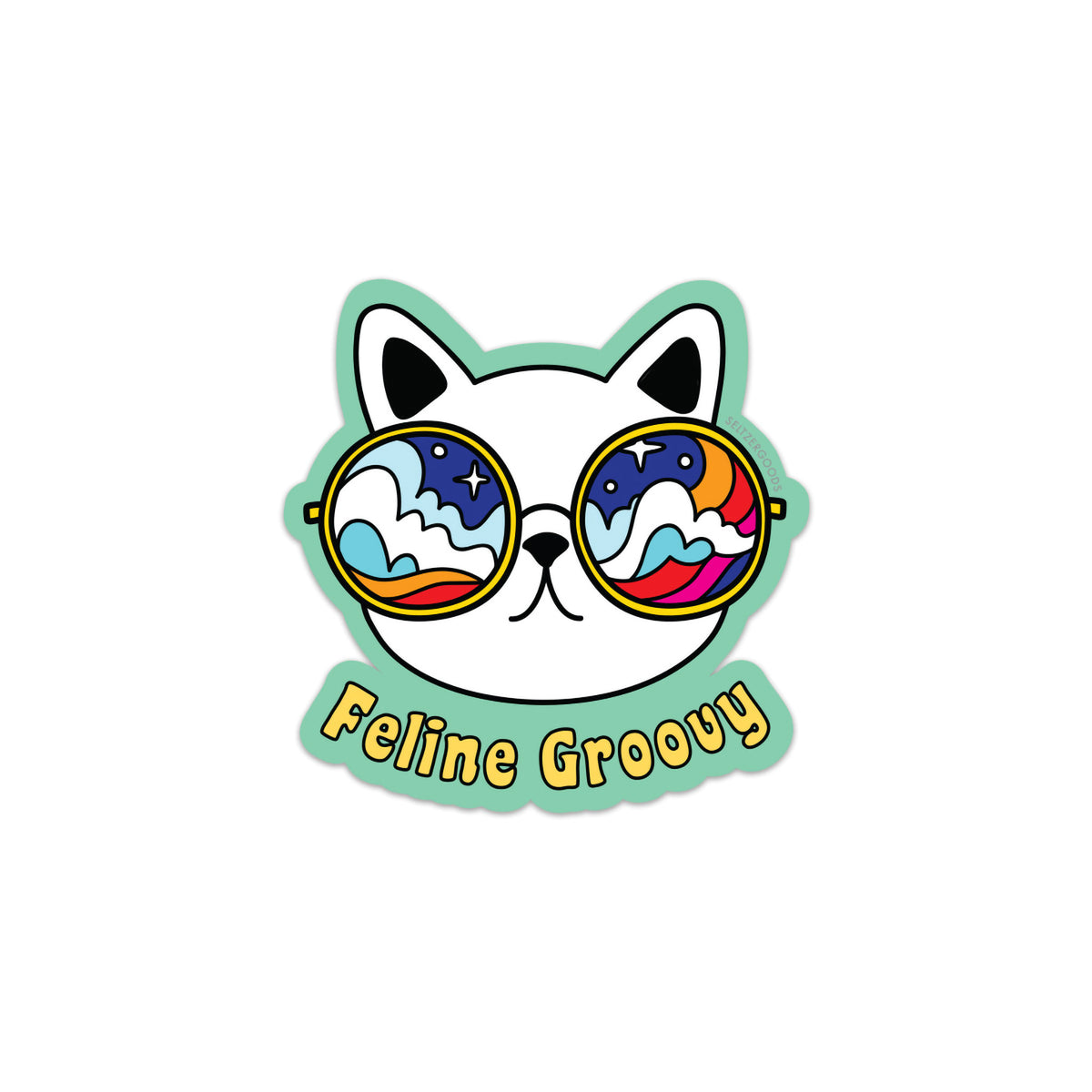 MATTE STICKERS - FELINE GROOVY