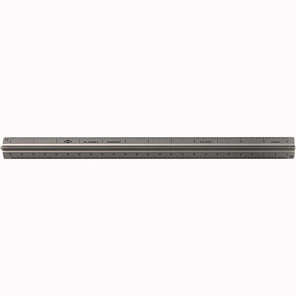 12&quot; ALUMINUM  ENGINEER TRIANGULAR SCALE RULER