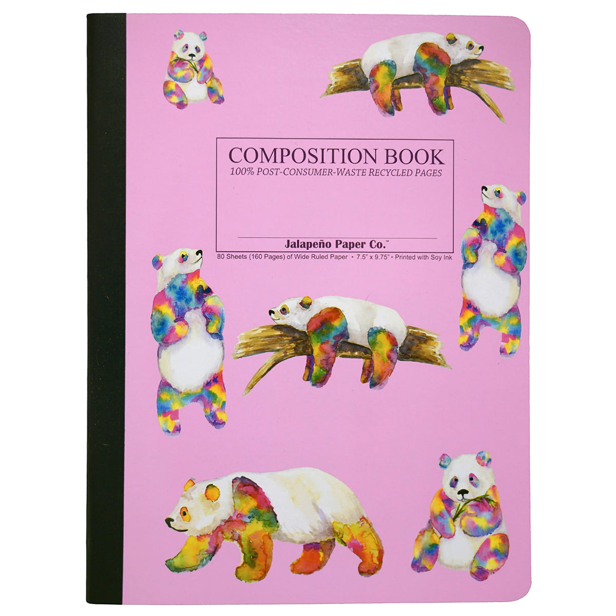 COMPOSITION BOOK WIDE RULED PANDAS