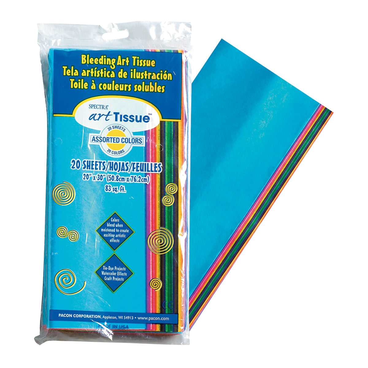 SPECTRA ART TISSUE PAPER ASSORTED 24-SHEETS