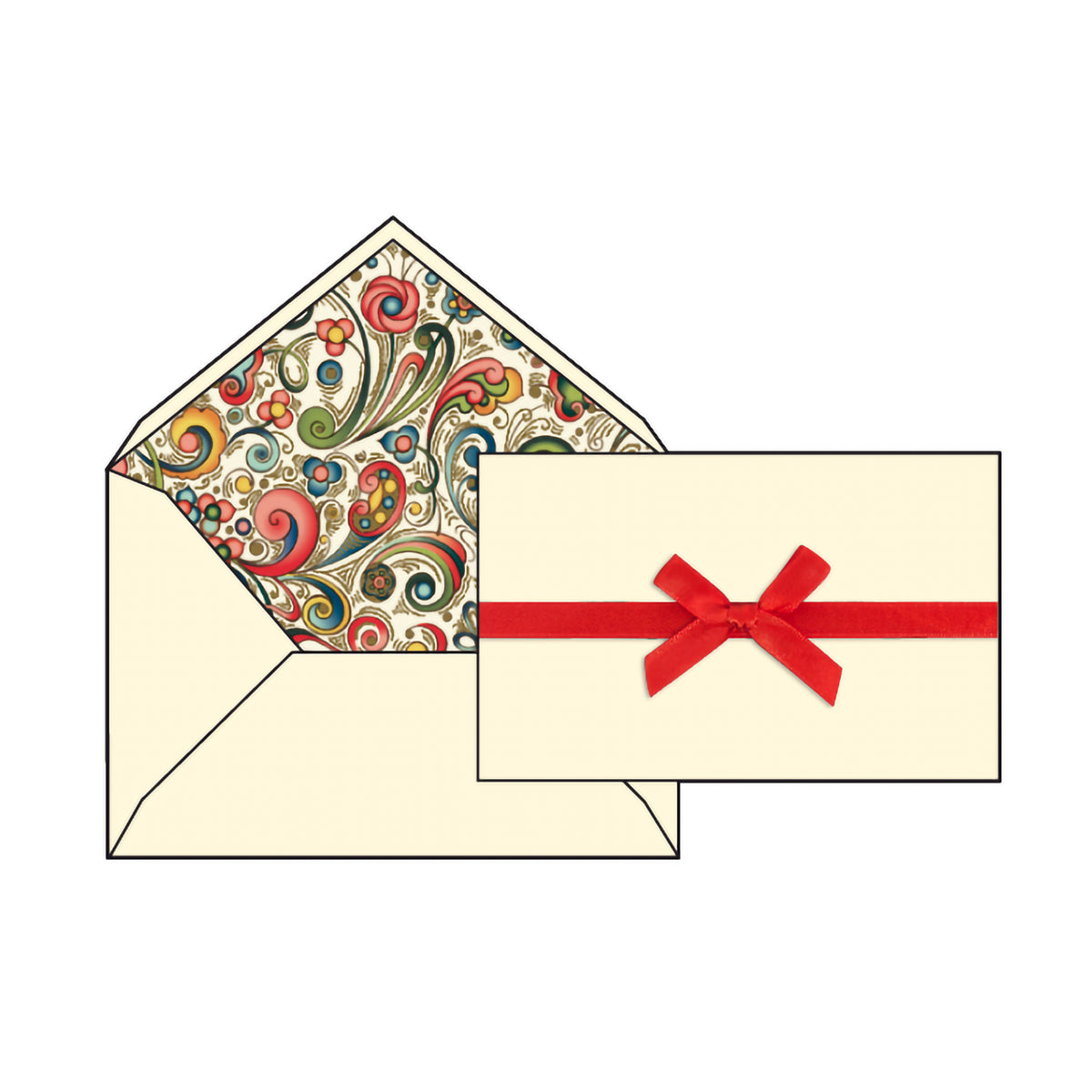 CLASSICA MINI NOTECARDS 10-PACK RED ART NOUVEAU