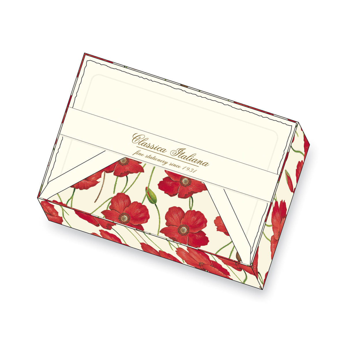 CLASSICA FLAT NOTECARDS 10-PACK POPPIES