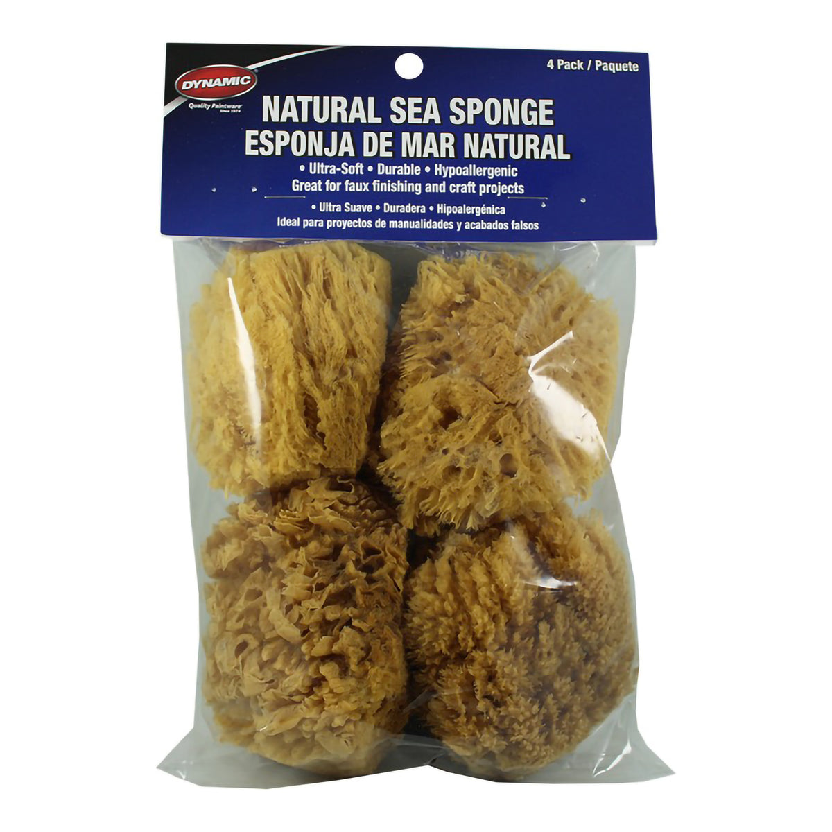 NATURAL SEA SPONGES 4-PACK