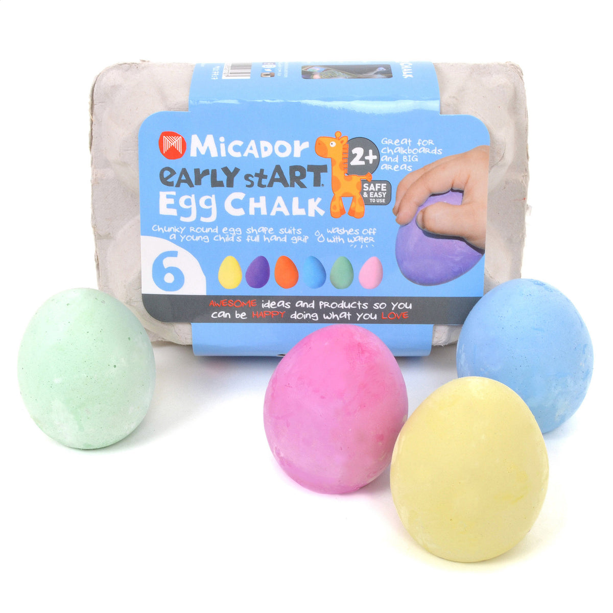 EARLY START EGG CHALK 6PK
