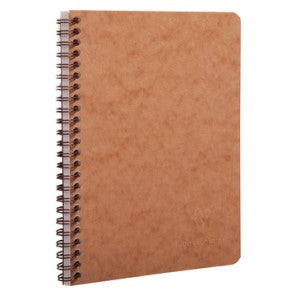 CLAIRE FONTAINE BASIC WIRE NOTEBOOK RULED TAN 6x8.25