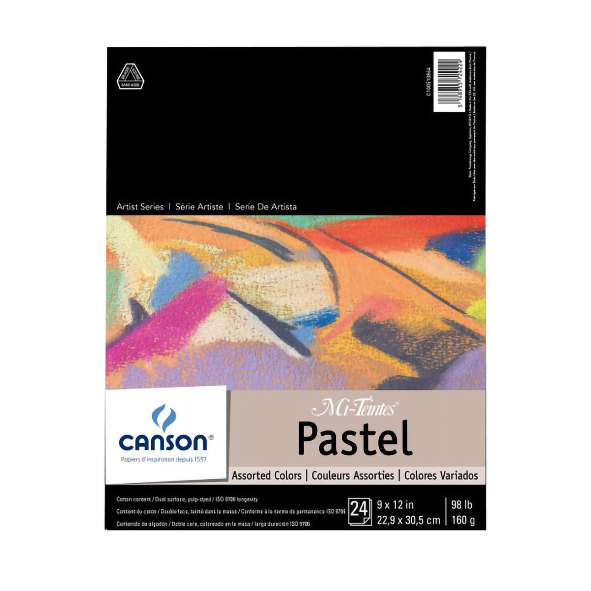 MI-TEINTES PASTEL PAD ASSORTED COLORS 9&#39;&#39;X12&#39;&#39;