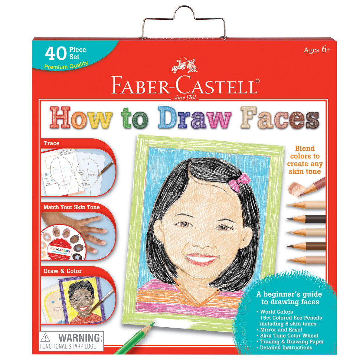 WORLD COLORS HOW TO DRAW FACES 6PK