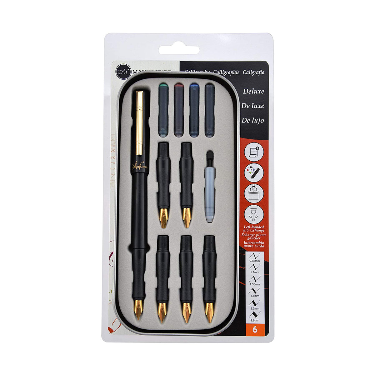 DELUX CALLIGRAPHY 6-NIB SET