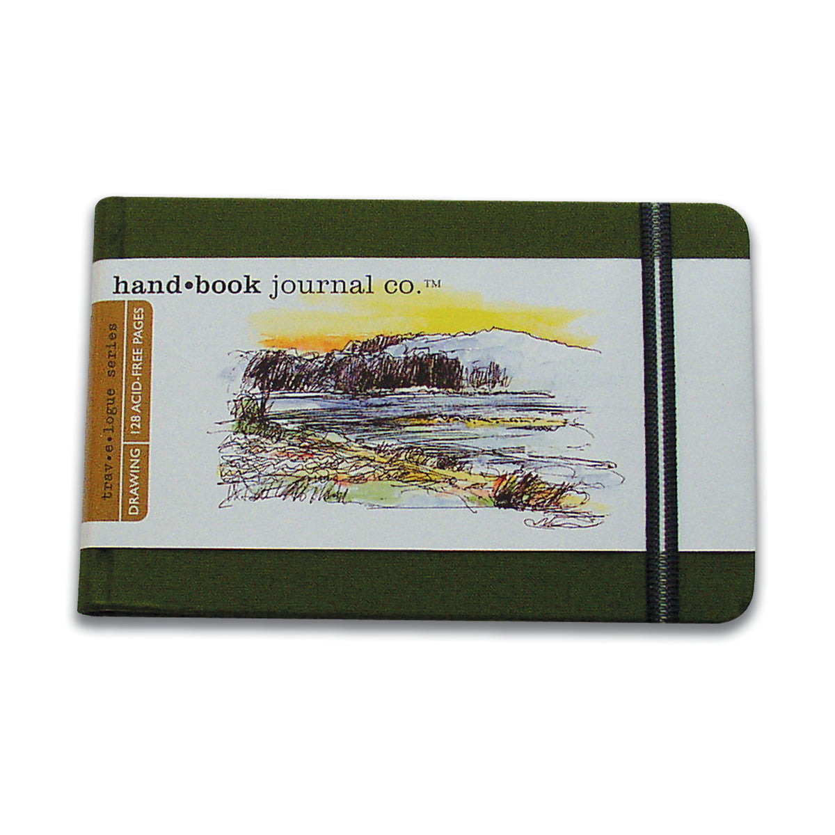 TRAVELOGUE JOURNAL LANDSCAPE 3.5X5.5 GREEN