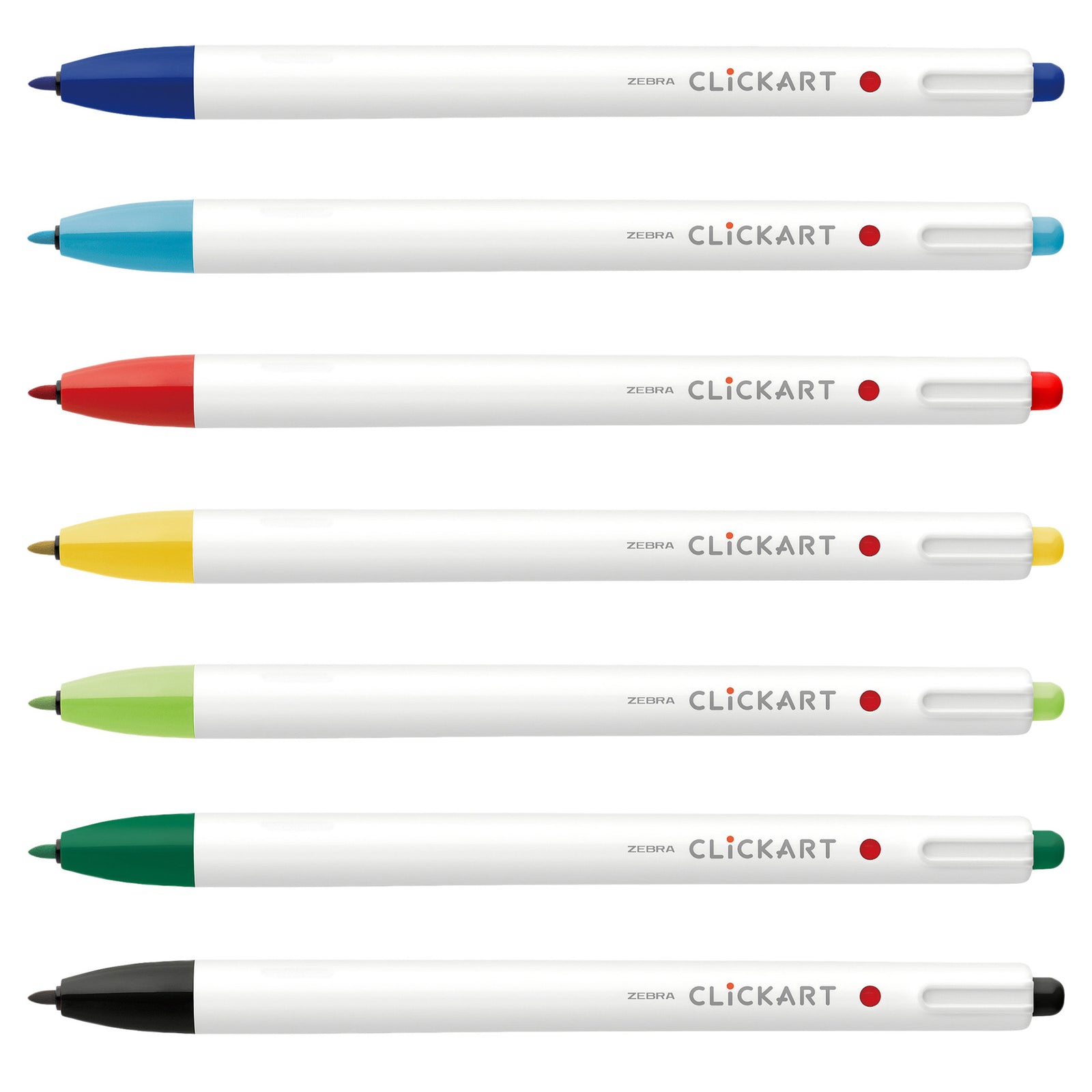 CLICKART RETRACTABLE MARKER PEN 0.6mm RED ORANGE