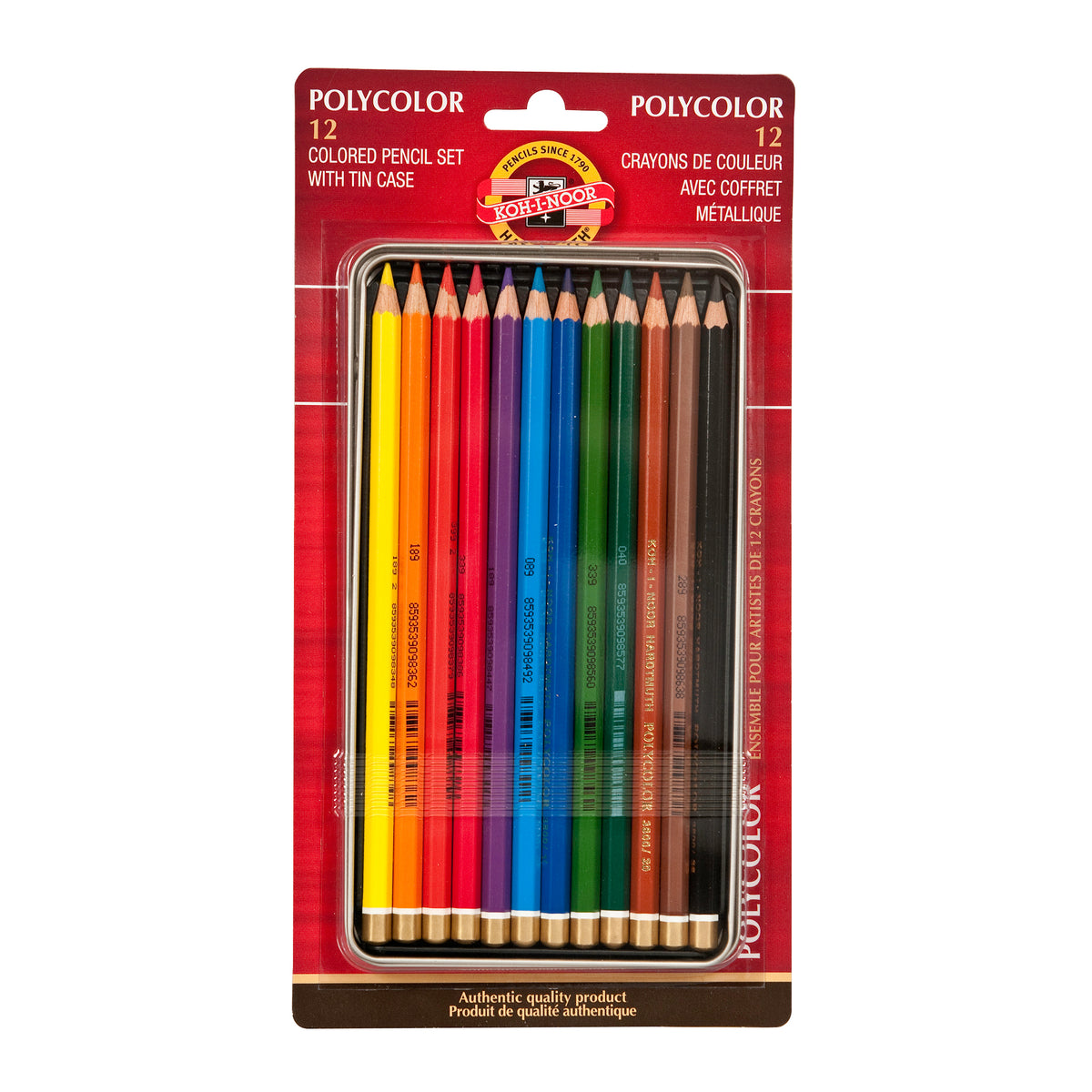 POLYCOLOR PENCIL TIN SET/12
