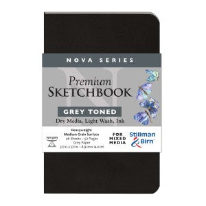 NOVA SKETCHBOOK SOFTCOVER GREY 5.5x3.5