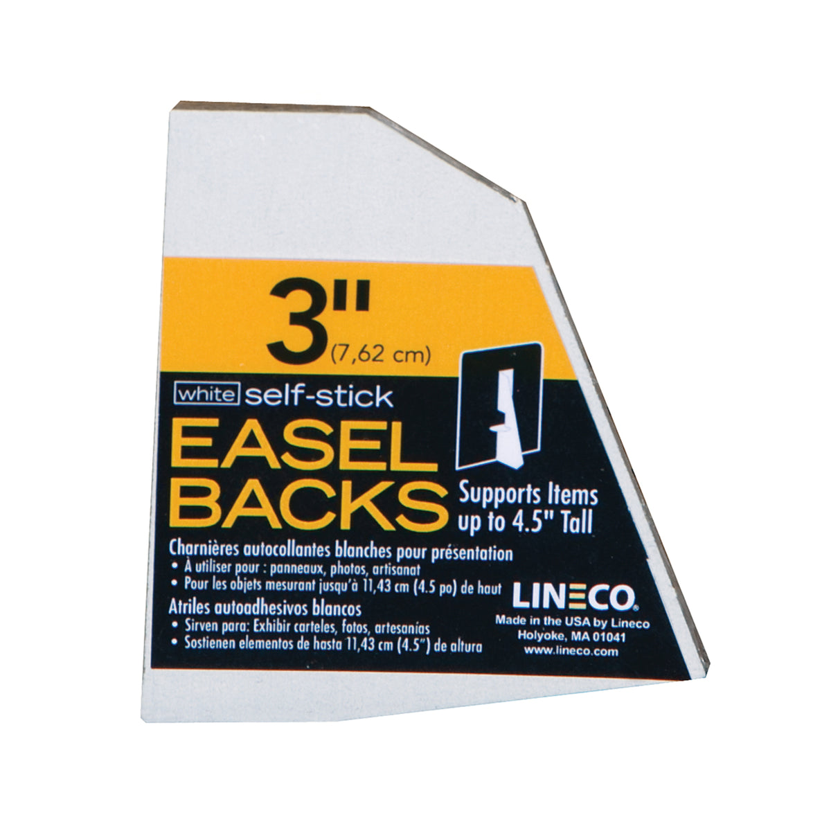 SELF-STICK EASEL BACK 5PK WHITE 3&#39;&#39;