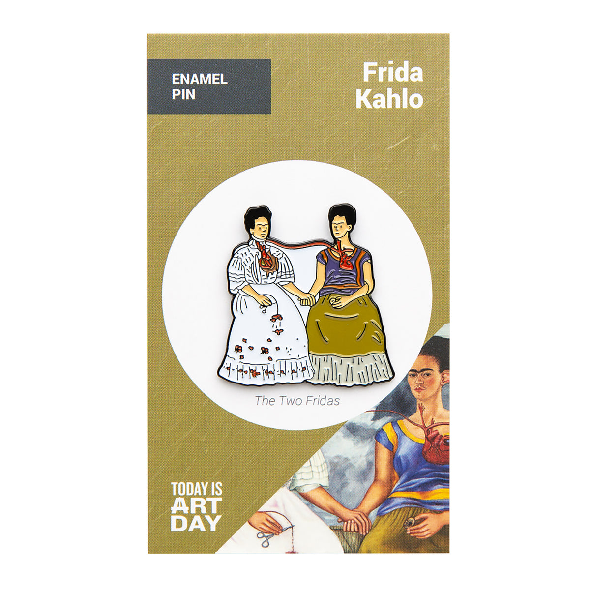 ART HISTORY ENAMEL PIN - TWO FRIDAS, KAHLO