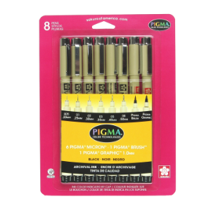 PIGMA MICRON BLACK SET/8