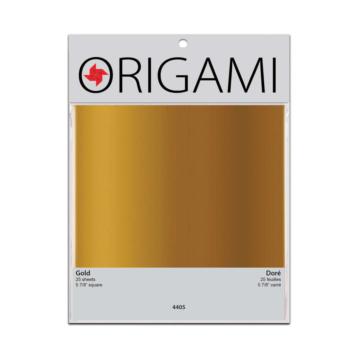 ORIGAMI METALLIC GOLD 25-PACK 5 7/8&quot;