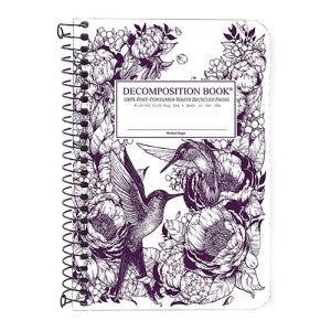 DECOMPOSITION BOOK 4X6 SPIRAL HUMMINGBIRDS