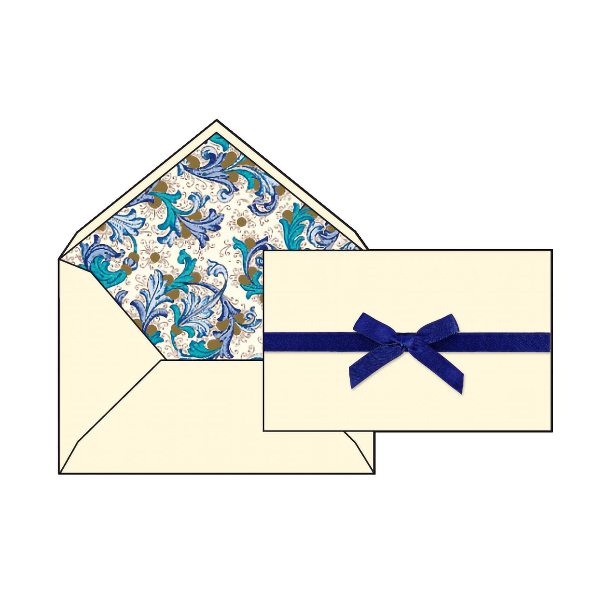 CLASSICA MINI NOTECARDS 10-PACK BLUE FLORENTINE