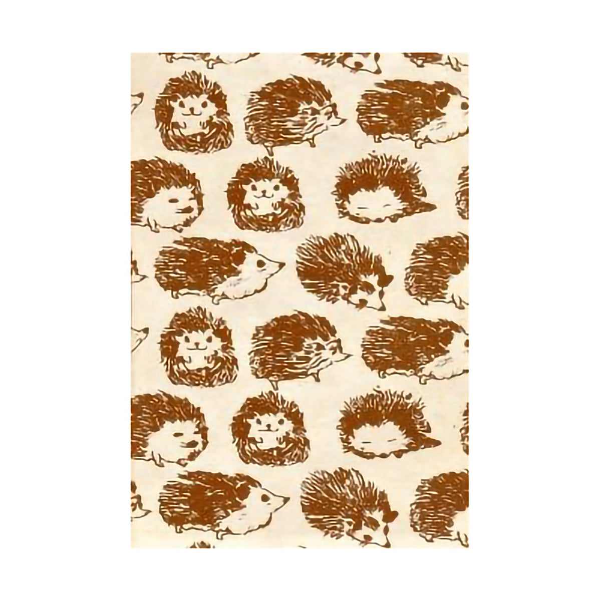 ECO JOURNAL HEDGEHOGS BROWN ON CREAM