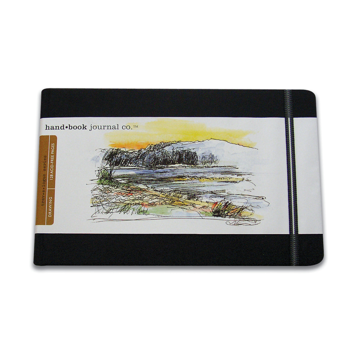 TRAVELOGUE JOURNAL LANDSCAPE 3.5X5.5 BLACK