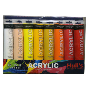 HULLS ACRYLIC 75ml TUBE SET/16