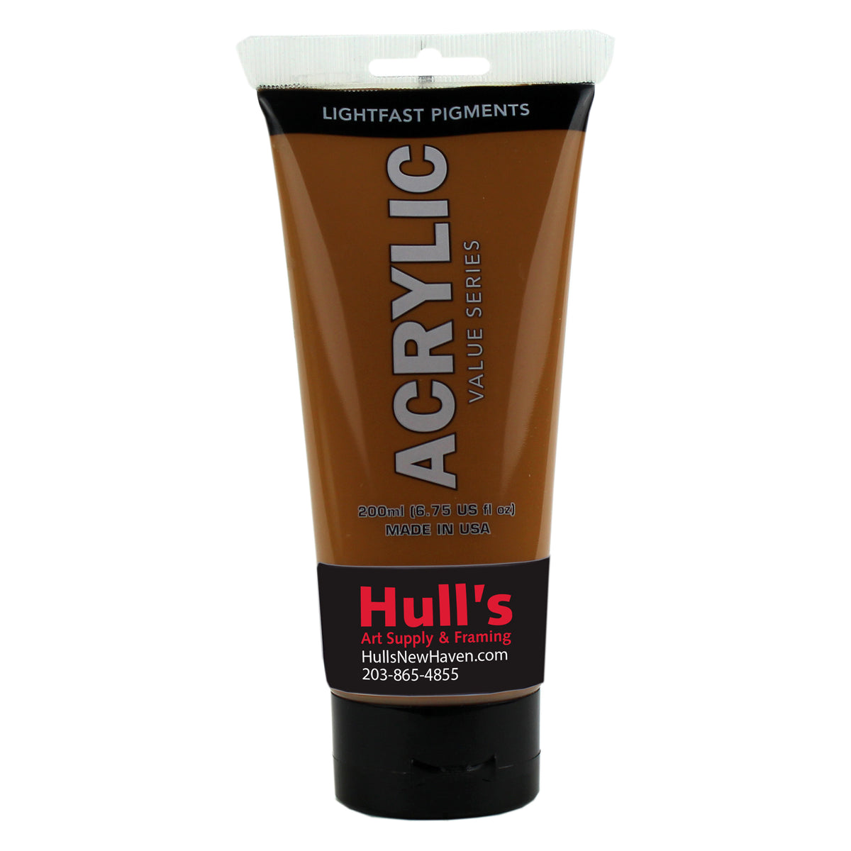 HULLS ACRYLIC 200ml TUBE RAW SIENNA