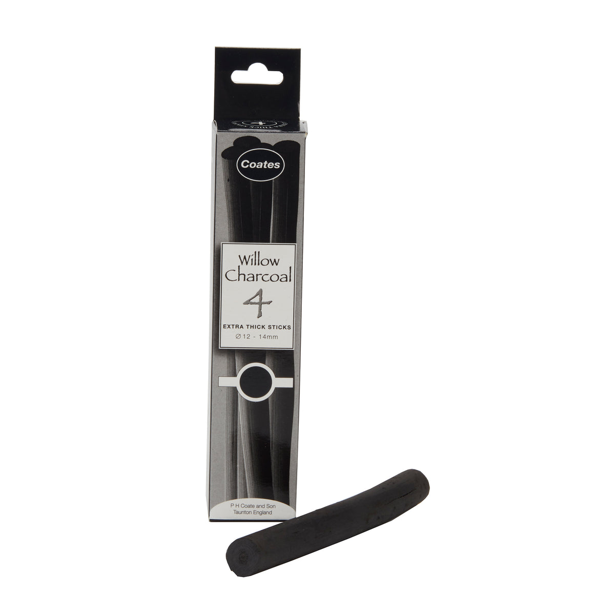 COATES WILOW CHARCOAL EXTRA THICK 4PK
