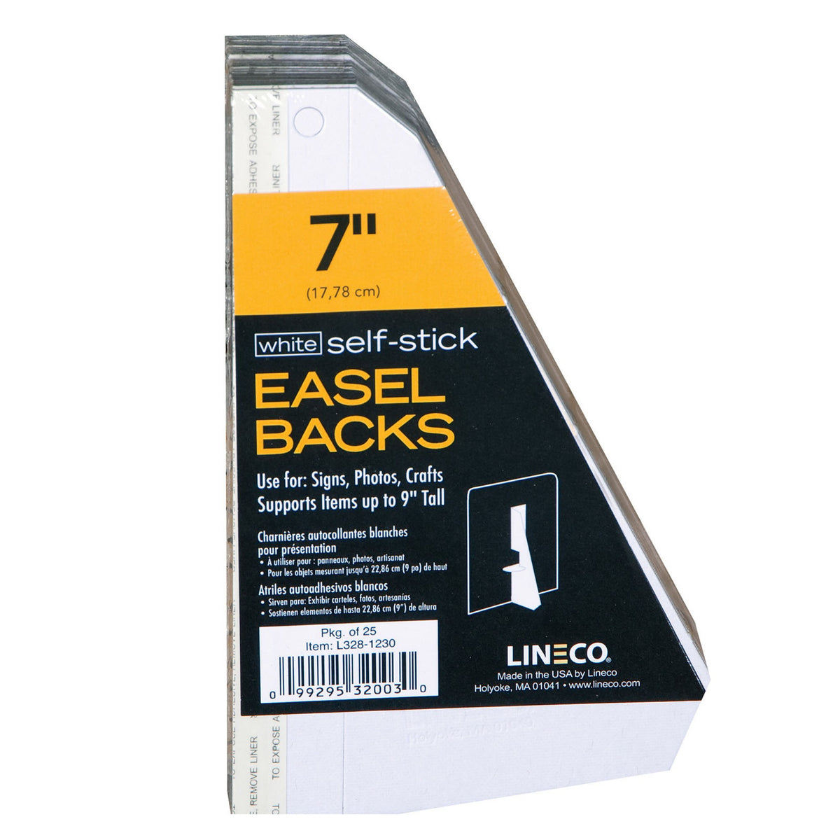SELF-STICK EASEL BACK 25PK WHITE 7&#39;&#39;