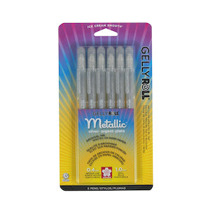 GELLY ROLL METALLIC SILVER SET/6