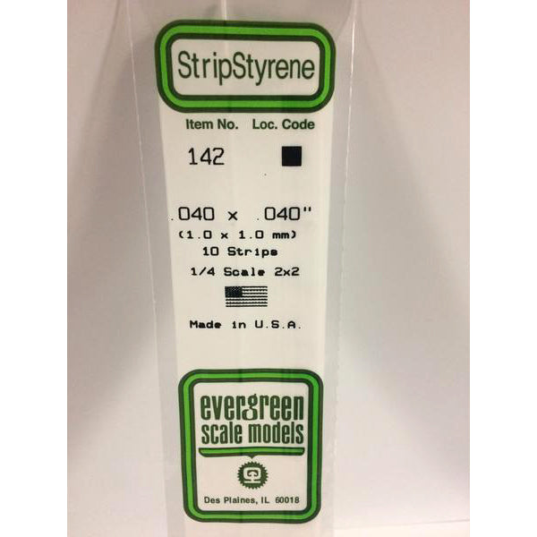 POLYSTYRENE STRIP OPAQUE WHITE .040 X .040 x 14&#39;&#39;