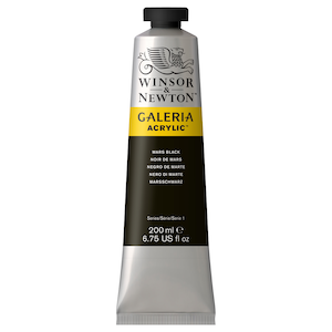 W&amp;N GALERIA ACRYLICS MARS BLACK 200ml