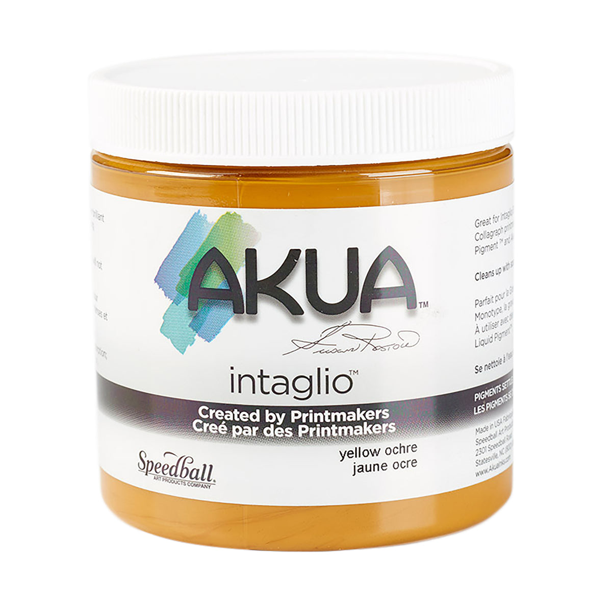 AKUA INTAGLIO INK BONE 8oz YELLOW OCHRE