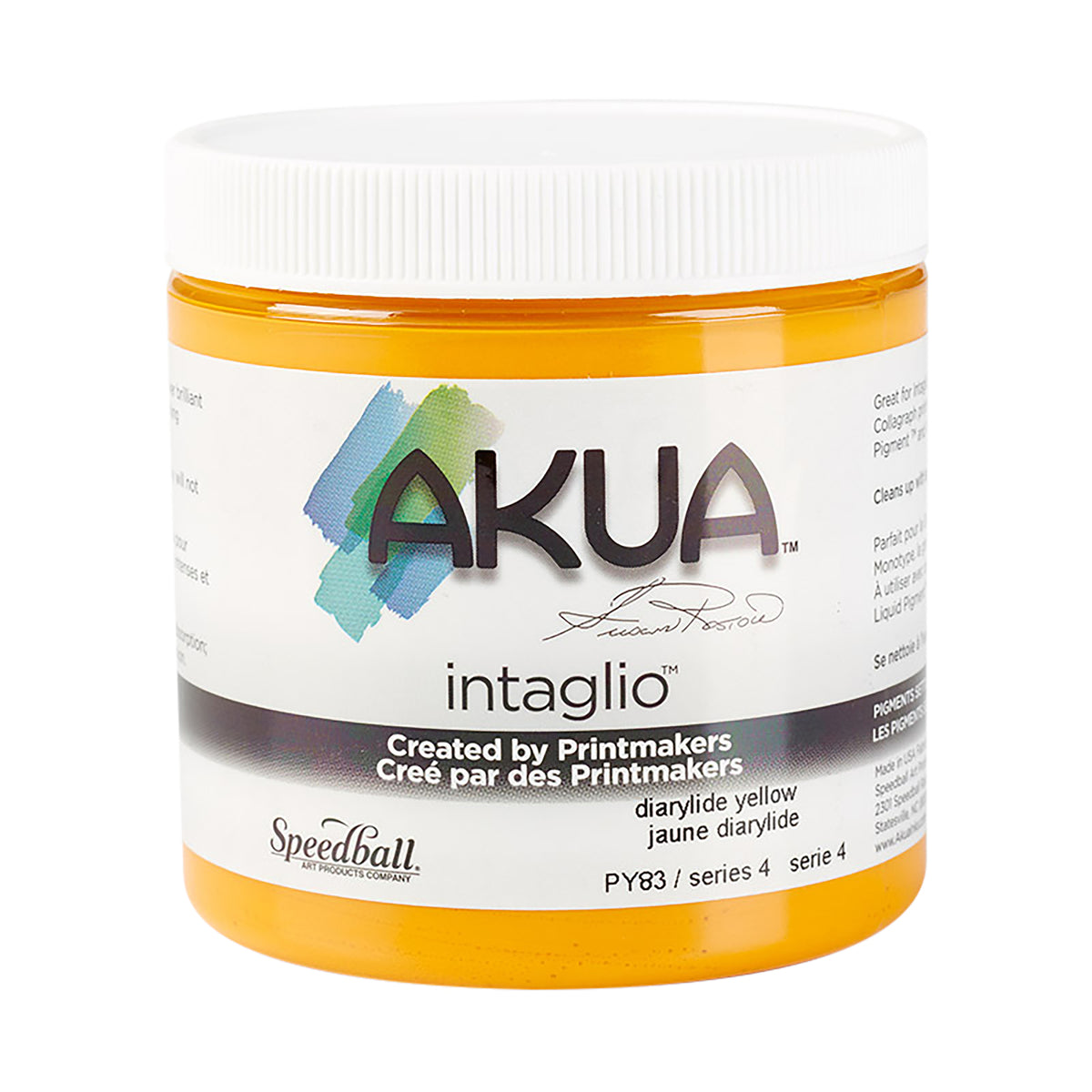 AKUA INTAGLIO INK BONE 8oz DIARYLIDE YELLOW