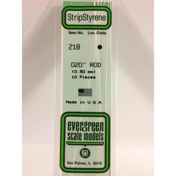 POLYSTYRENE OPAQUE WHITE ROD .020 x 14&#39;&#39; PKG/10