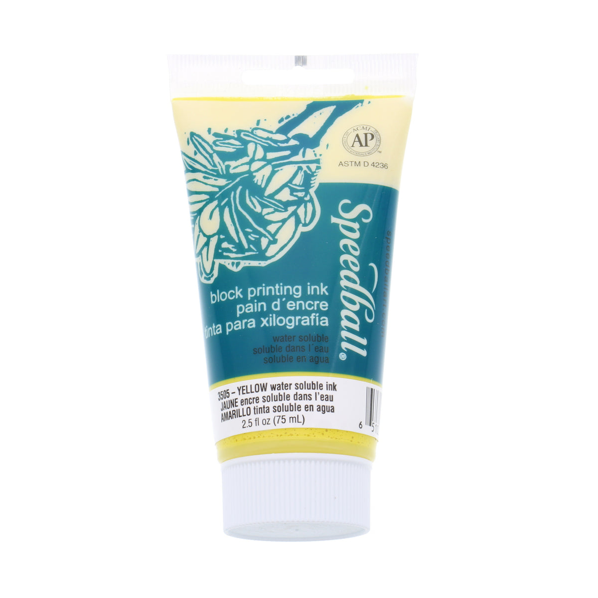 WATER-SOLUBLE BLOCK PRINTING INK 2.5oz YELLOW