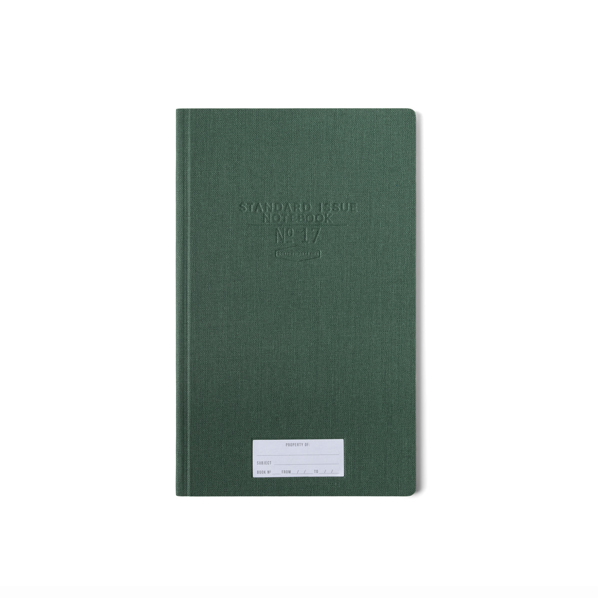 STANDARD ISSUE TALL NOTEBOOK  NO.17 GREEN