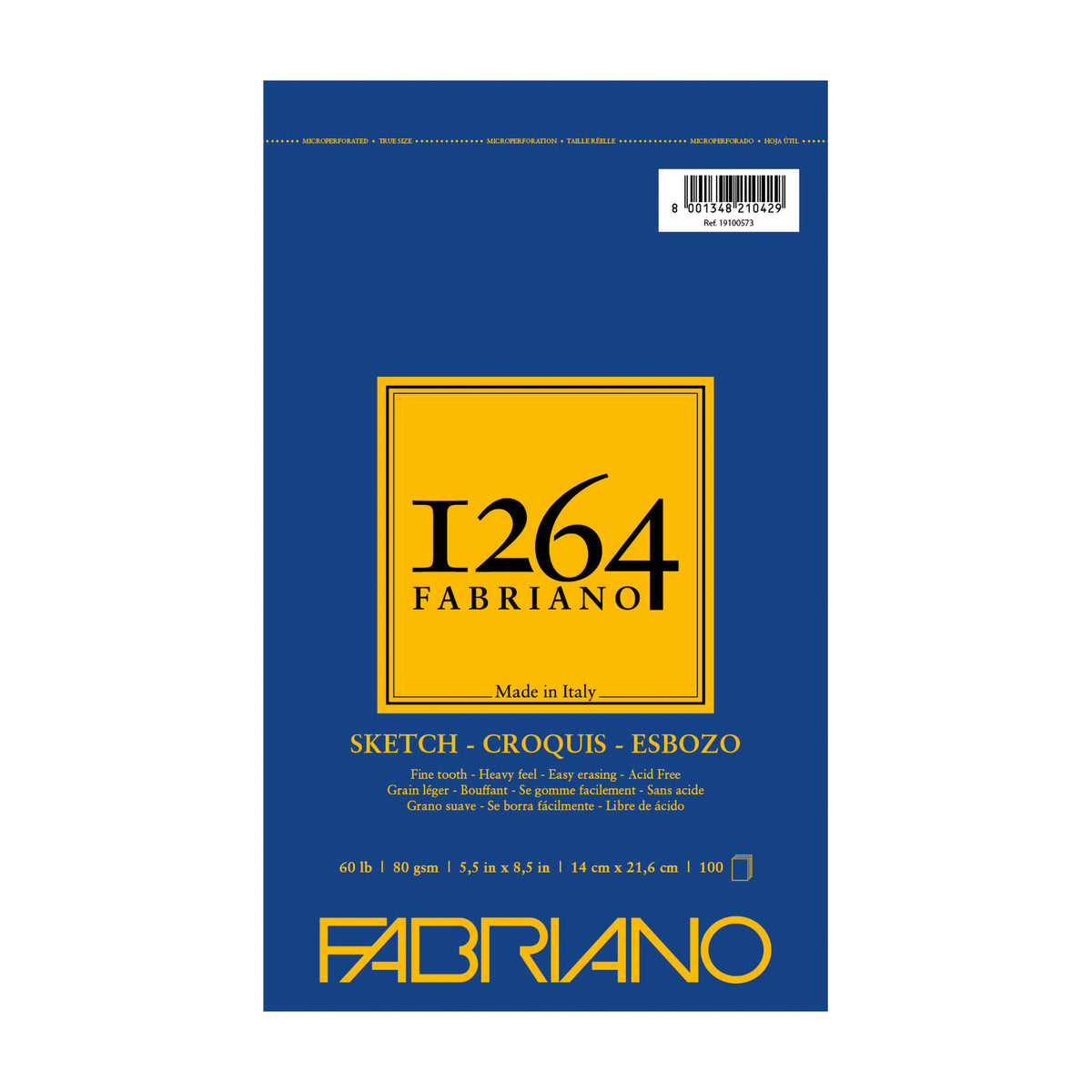 FABRIANO 1264 SKETCH PAD WIREBOUND 5.5&quot;x8.5&quot;