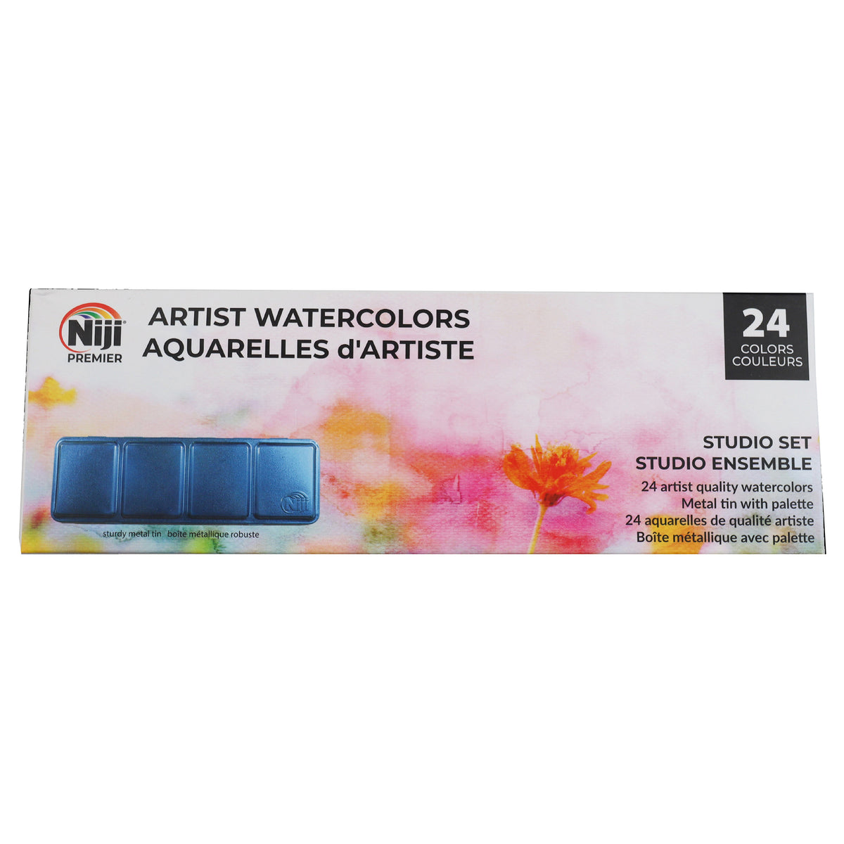 NIJI ARTIST WATERCOLOR STUDIO TIN SET/24