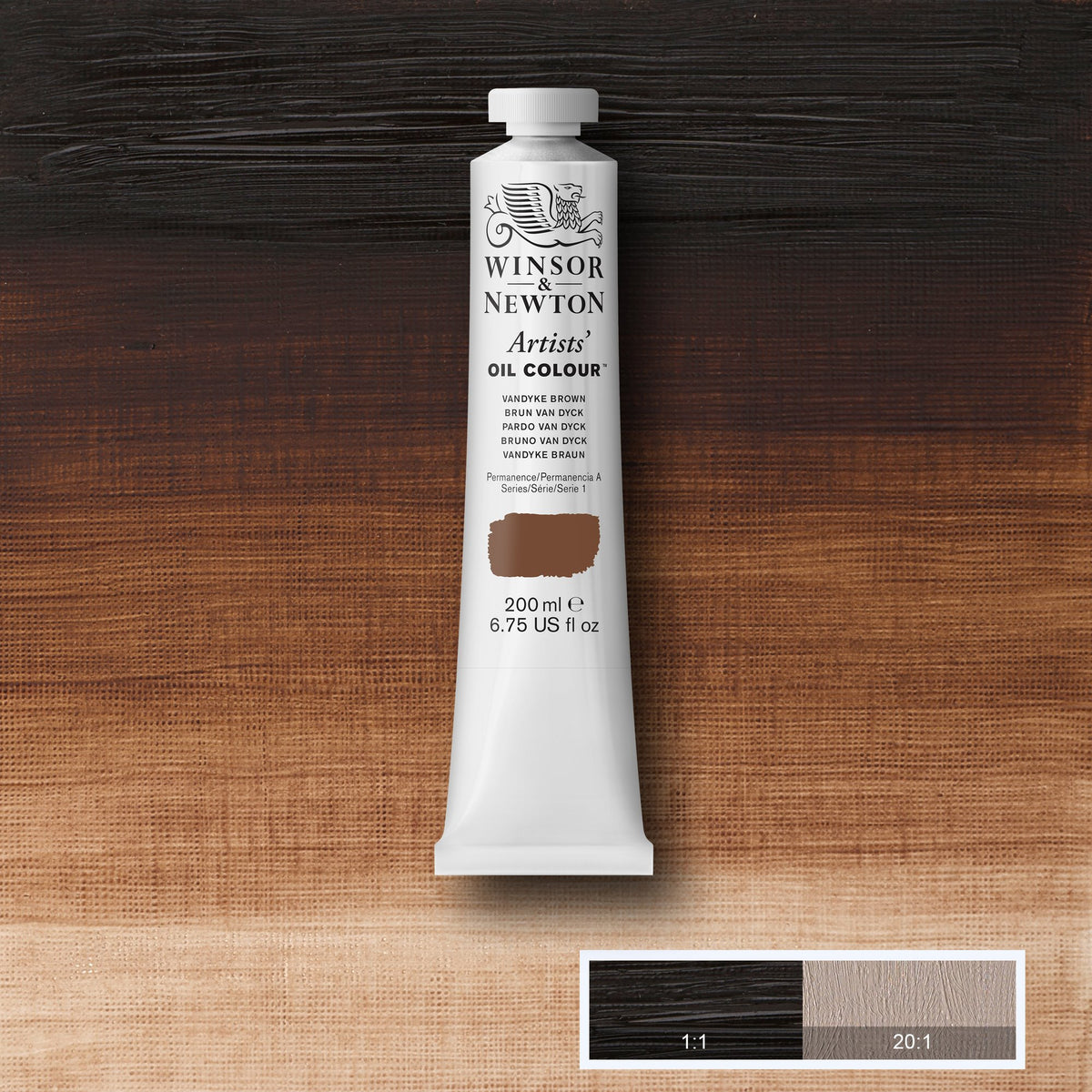W&amp;N ARTISTS&#39; OIL COLOR VANDYKE BROWN 200ml