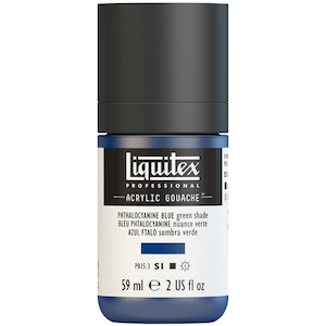 LIQUITEX ACRYLIC GOUACHE 59ml JAR PHTHALOCYANNE BLUE GREEN SHADE
